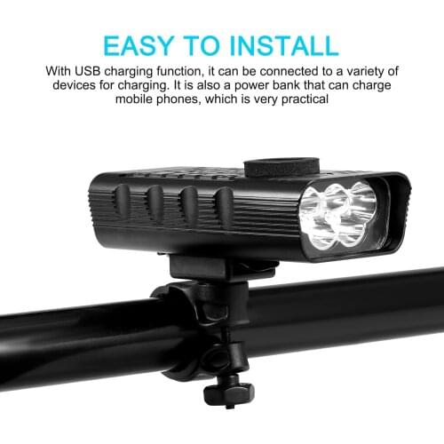 Light USB Rechargeable Bright Bike Headlight 5 LED Super Bike Bicycle Easy Install Front Lights Back Rear Light Practical Bike
