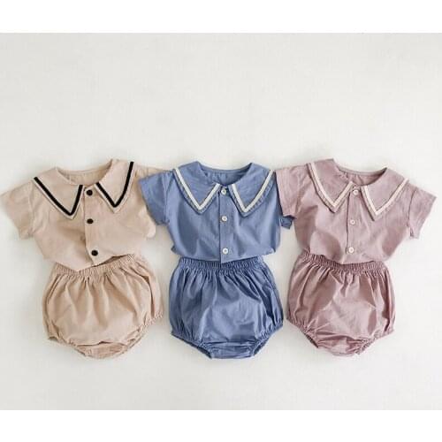 2020 Summer Baby Boys Clothes 0-2Yrs Baby Boys Clothing Set Plaid Tee and Pumpkin Short Baby Boys Outfit