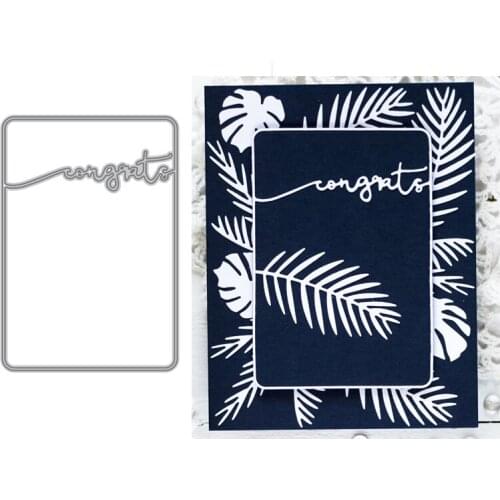 Nice CONGRATS Word Framed Metal Cutting Dies For New DIY Scrapbooking Album New Craft Embossing Cards 2020