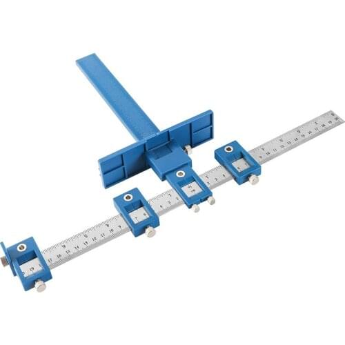 Cabinet Hardware Fixture Tool-Adjustable Punch Positioner Drill Bit Template Guide, Wooden Drilling Pin Guide
