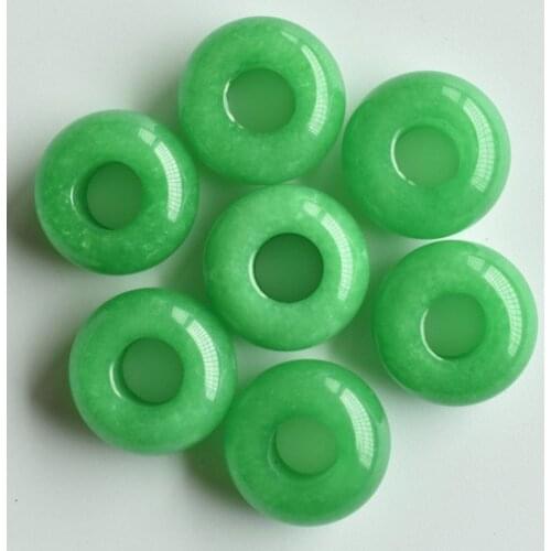 Fashion good quality natural stone round shape big hole beads for Charms Bracelet necklace 30pcs/lot wholesale