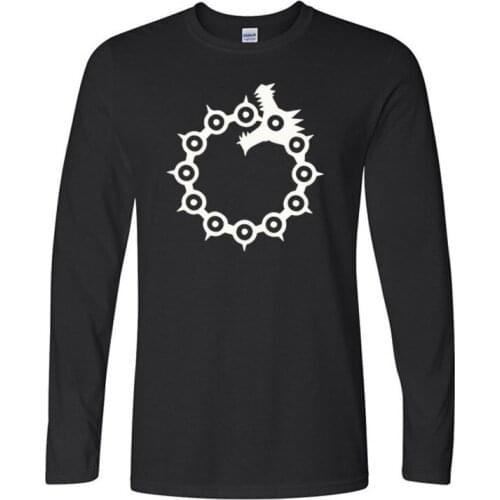 2019 New Seven Deadly Sins Anime Meliodas Sin Of Wrath mens t shirt top quality Cool Casual Long Sleeve t shirt