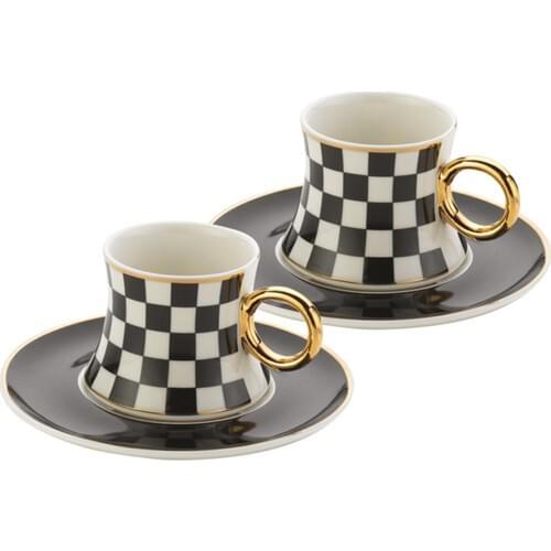 Korkmaz Freedom (2 People) coffee Cup Pad Tea Coffee Cups Tea Coffee Sets Tea Coffee Mug For Turkish Cup Set Glass