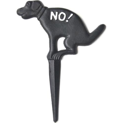 No Pooping Yard Puppy Decorated Dog American Grass 27x20x0.85cm Inserted European Lawn Black Pet Garden Decoration Ground Plug