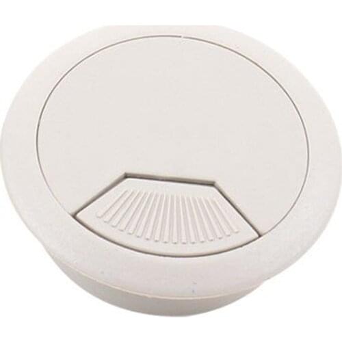 PC Desk Gray Plastic 50mm Diameter Grommet Cable Hole Cover 10 Pcs