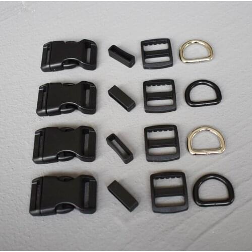 20 Sets 20mm Plastic Buckle Strap Rectangular Buckle Adjuster For Bag Pet Dog Collar Necklace Sewing Handmade Accessory 4sP