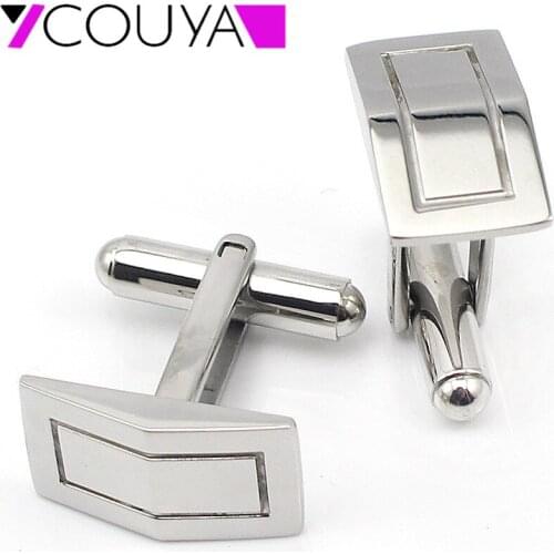Valentines day in jewelry rectangular enamel cuff links 316L Stainelss Steel Men Shirt Cufflinks 12*10mm Cufflink1149