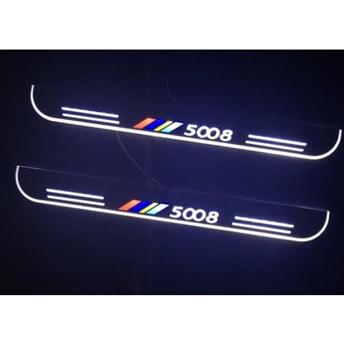 Welcome Pedal Lights For Peugeot 5008 2017 2018 2019 Pedal car Door Sill Pathway Lamp led thresholds scuff plates AUTO Avante md