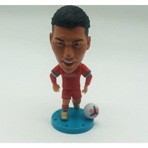 Soccerwe 2.55" Soccer Star Dolls 2021 Season LIV 9# Firmino Figures Red Kit Action Movable Toy