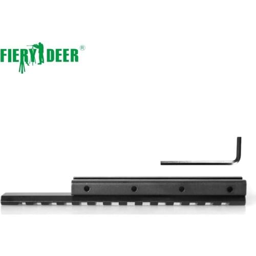 Fiery Deer High Quality 11mm to 20mm Dovetail Rail Adapter Converter Mount Scope Base Aluminum Alloy Black/D0026B