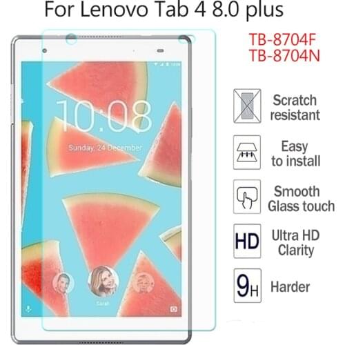 9H Tempered Glass For Lenovo Tab 4 8 Plus TB-8704F TB-8704X TB-8704N TB-8704 8.0 inch Tablet Screen Protector Film Glass Guard