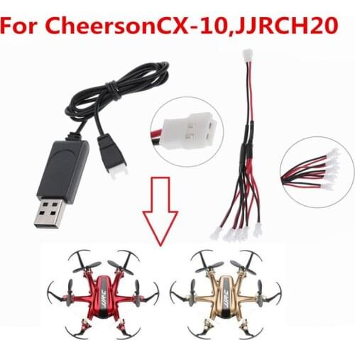 3.7V 1 Converting 5 Lipo Battery Balance USB Charger Conversion Charging Cable Line for Cheerson CX-10 JJRC H20