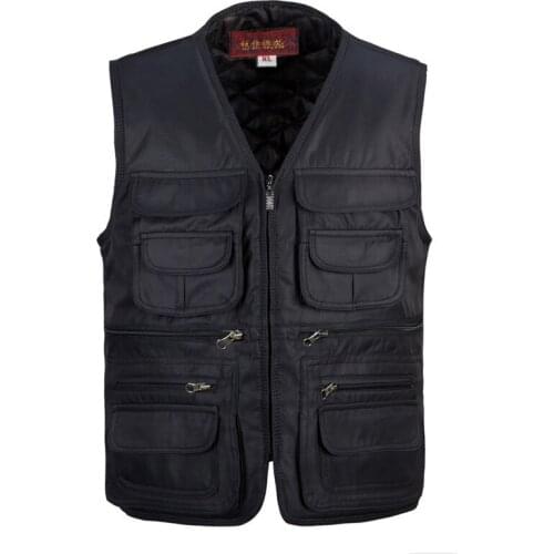 Winter Warm Thick Vest Men Loose Oversized Sleeveless Jacket Male Photography Casual Waistcoat Vest Big Size 3 color