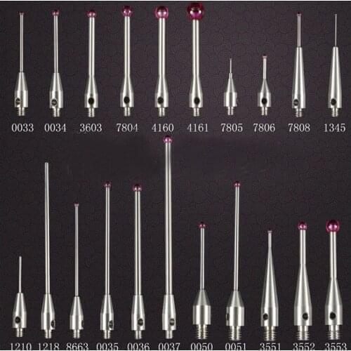0.5mm 1mm OD M2 Thread Tungsteel Steel 3D Three Dimensional Gauge Meter Coordinate Measuring Machine CMM Tip Probe