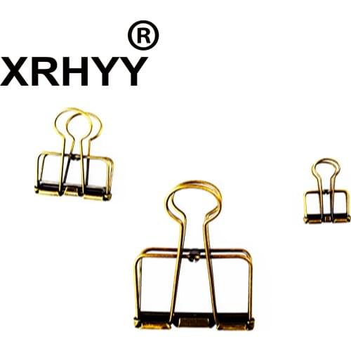 10 Pcs Metal Binder Clips Hollow Out Binder Clips Water Document Paper Clips Notes Letter Notebook Clips Stationery DIY Bookmark