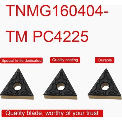 10PCS Carbide Inserts TNMG160404-TM PC4225 External Turning High Quality TNMG16 Blade CNC Lathe Cutting Tools