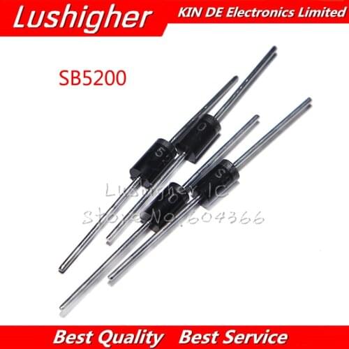 100PCS SB5200 Schottky Barrier Rectifier Diode 5A 200V DO-201AD/DO-27 New