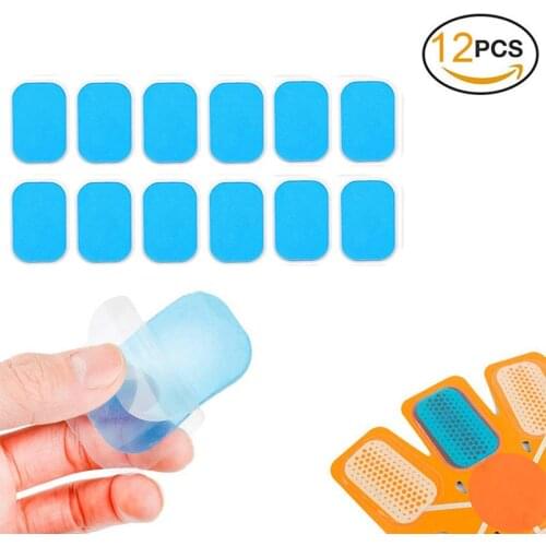 12PCS EMS Gel Sheet Replacement Hydrogel Sheets Gel Pad Muscle Stimulator Abdominal Electronic Training Pads Fitness Equipment