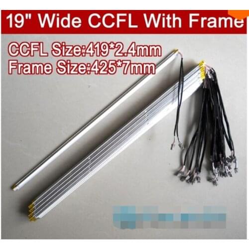 20PCS 19'' inch wide dual lamps CCFL with frame,LCD lamp backlight with housing with cover,CCFL:419mm 2.4mm,FRAME:425mmx7mm