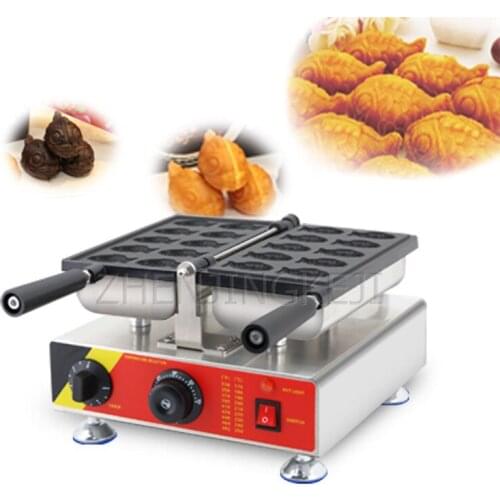 220V Snapper Burning Machine Fish Shape Commercial Mini Desktop Tilting Non-stick Pan Gourmet Snack Shop Equipment Pancake Make