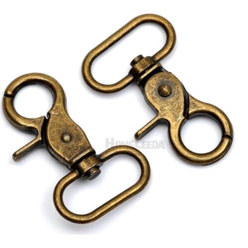 30pcs/lot 25mm 1inch antique brass Bronze color Alloy Swivel Clasps Snap Key Hooks DIY Key Chain Ring Free Shipping HK-005
