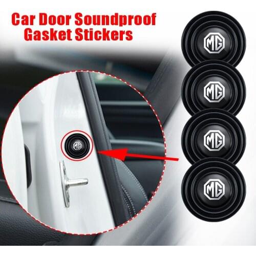 4Pcs Car Styling Door Shock-Absorbing Gasket Stickers For for MG 6 350 42 550 ZT 7 ZS HS GS 3 TF 5 RX5 ZR GT Accessories