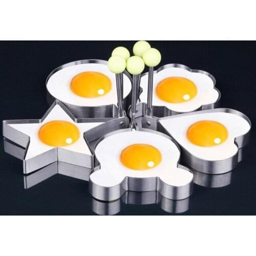 8 Style Egg Mold Stainless Steel Omelette Egg Frying Mold DIY Love Shape Breakfast Egg Fried Pancake Rings Kitchen Cooking Tool