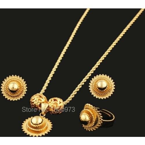 Adixyn New Arrvial DIY Ethiopian Habesha Jewelry18k Gold Color Jewelry Bridal Temperament Jewelry Wedding Jewelry Sets for Women
