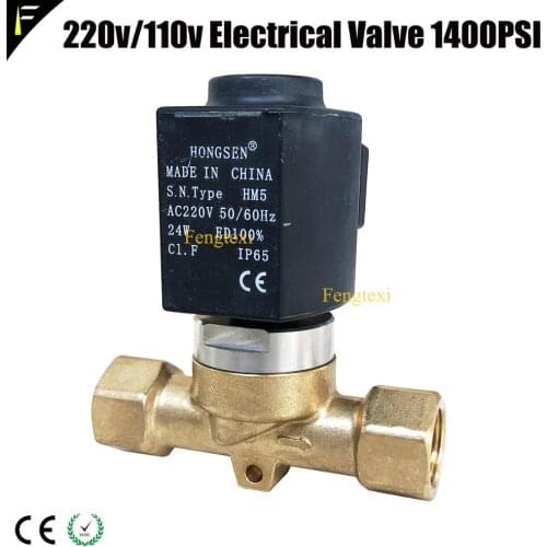 Free Ship Co2 Jet Mahicne Electric Solenoid Gas Valve 1400Psi High Pressure Stage Special Effect Device Assembly ED100% Valve