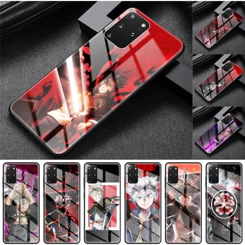 Case For Samsung Galaxy S10 Lite S20 Ultra FE S9 S8 Plus S10e A71 A51 A50 Tempered Glass Phone Cover Black Clover Asta Hard
