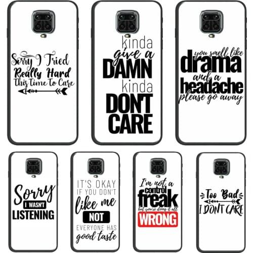 SARCASM BAD QUOTES ADULT ATTITUDE JOKES Funda For Xiaomi Redmi Note 10 Pro Note 9 Pro Note 8 Pro 7 K40 8T 9S 9A 9C 9T Case Cover