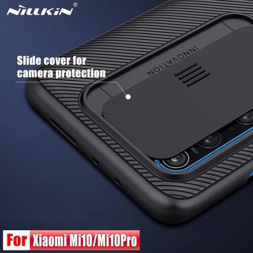 For Xiaomi Mi 10 Case NILLKIN CamShield Case Slide Camera Cover anti-skidding dust-proof Anti-Fingerprints For Mi 10 Pro