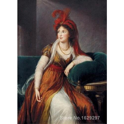 Art Painting by Elisabeth Vigee Lebrun Princess Ana Gruzinsky Galitzine High Quality Hand painted