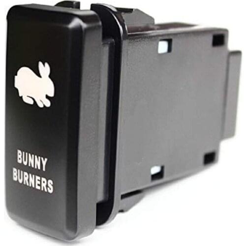 Car Push Button Switch Bunny Burners Lights for Toyota- Prado Landcruiser Hilux FJ Cruiser ON Off Switch + Wire 12 Volt 3Amp