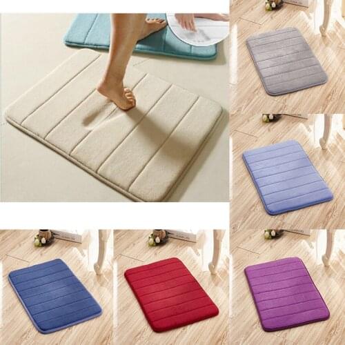 Coral Fleece Bath Mat Water Absorb Anti Slip Bathroom Rug Memory Foam Carpet for Living Room Kids Floor Mat Tapete De Banheiro