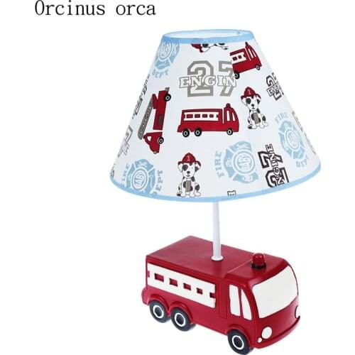 Creative cartoon red car desk lamp boy bedroom childrens room lamp modern simple resin automobile desk lamp free shipping