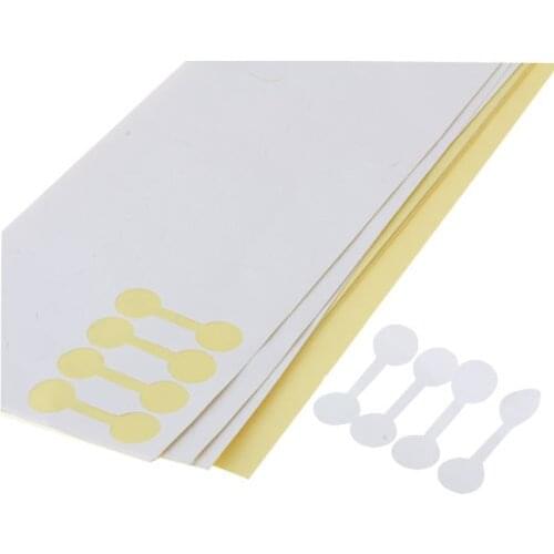 Round Dumbbell Fashion Jewelry Tag Retail Price Label Self-Sticker Tool Paper Ring Price Card White