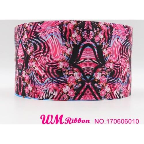 Q&N ribbon 3inch 75mm cartoon printed grosgrain ribbon webbing 50yards/roll for headband free shipping