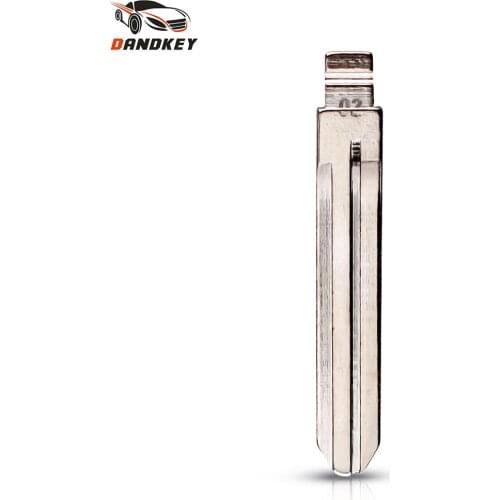 Dandkey #02 Metal Uncut Blank Flip Remote Key Toy43 Key Blade For Toyota Corolla Crown Camry Highlander Corolla Vios Fukuda Auma