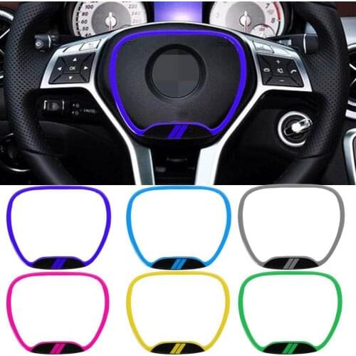 1Pcs Car Decoration Sticker Steering Wheel Center Trim Ring for Dodge Challenger 2015 for Dodge Charger 2015 Interior Sticker