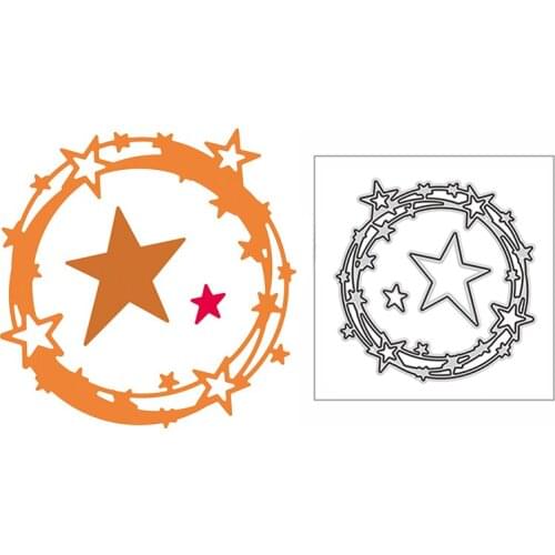 New Starry Wreath Circle Craft Embossing Mold 2021 Metal Cutting Dies for DIY Decorative Scrapbooking Album Card Making No Stamp