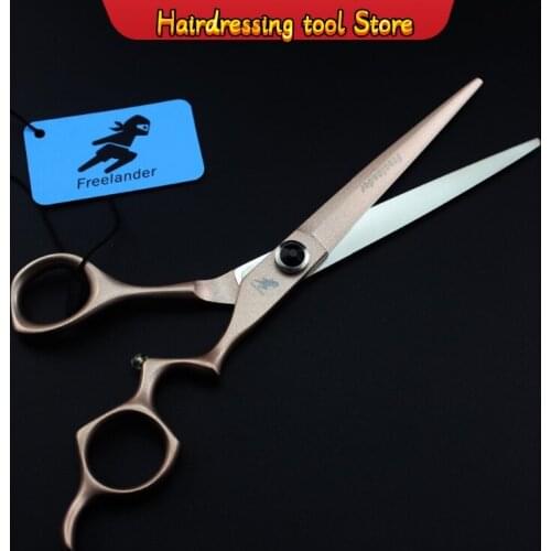 Paint Curved Handle Hairdressing Scissors Barber Shop Essential Tools Durable Unique Gold Stainless Steel Type Model Number Size