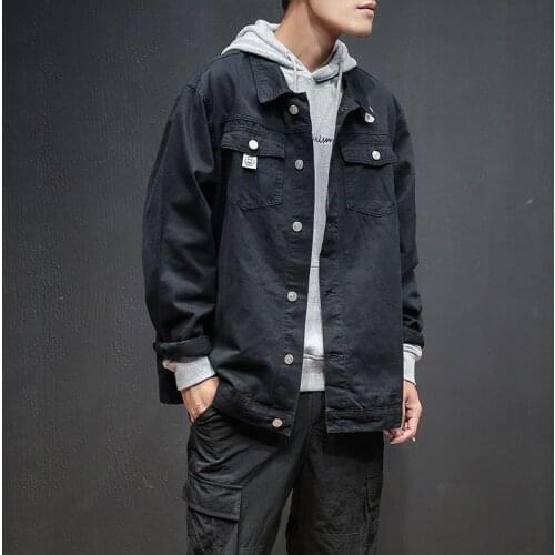 Autumn new tooling jacket mens Japanese retro oversize tide brand casual jacket shirt