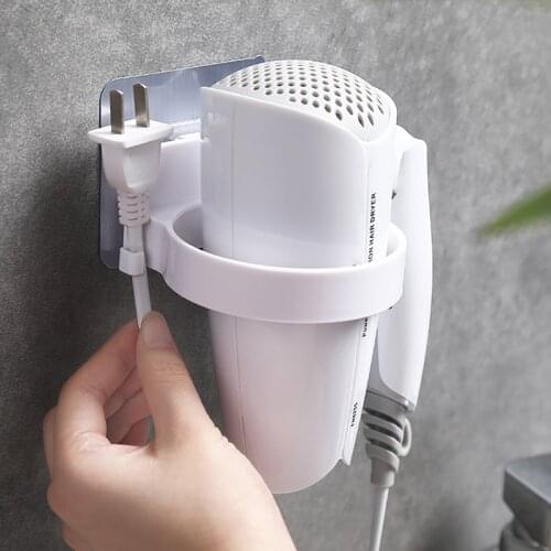 ABS Bathroom Shelf Storage High Quality Wall-mounted Hair Dryer Holder Rack Organizer Hairdryer Bathroom Accessories Droshipping