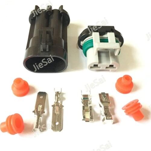 15363990 15363993 15344054 Ducon Series Female Male Auto Fan Radiator Connector Toyota Map Sensor Connector 2 Pin 6.3mm Plug