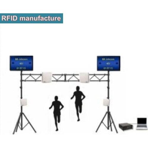 Long range uhf rfid reader 8ports reading multiple 500tags/second work with rfid card/bibtag /wet inlay+siade pannel antenna