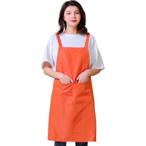 SenYue New Colorful Lady Woman Apron Home Kitchen Chef Aprons Restaurant Cooking Baking Dress Apron Pockets