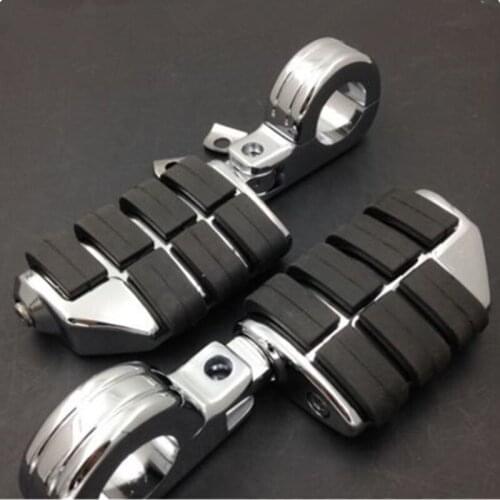 1 1/4" Highway P-Clamps Large Foot Pegs For Honda GoldWing GL1800 Suzuki VL1500 Kawasaki VN1500 VN2000 Yamaha XVS950