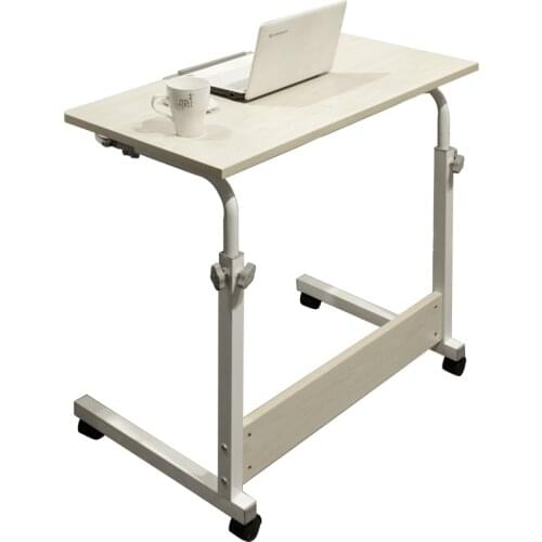 Simple Foldable Multifunction Desk Household Moveable Computer Table Lifted Bedside Desktop Tiltable with Wheel Convenient Desk