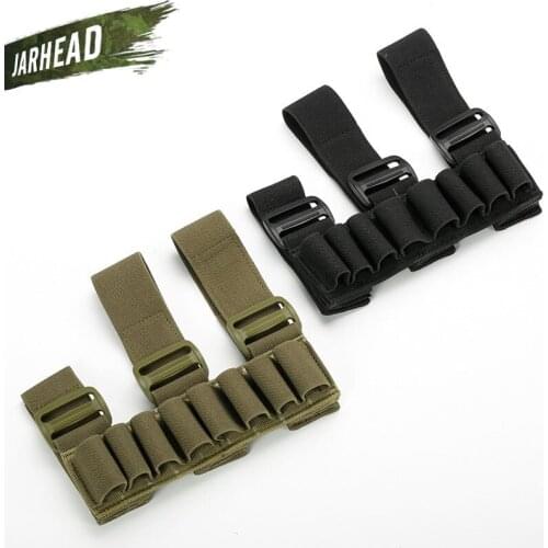 Outdoor Tactical Shotgun Bullet Shell Kit Molle Detachable Bullet Bag Accessory Bag Shotgun Accessory Kit (21x5cm)
